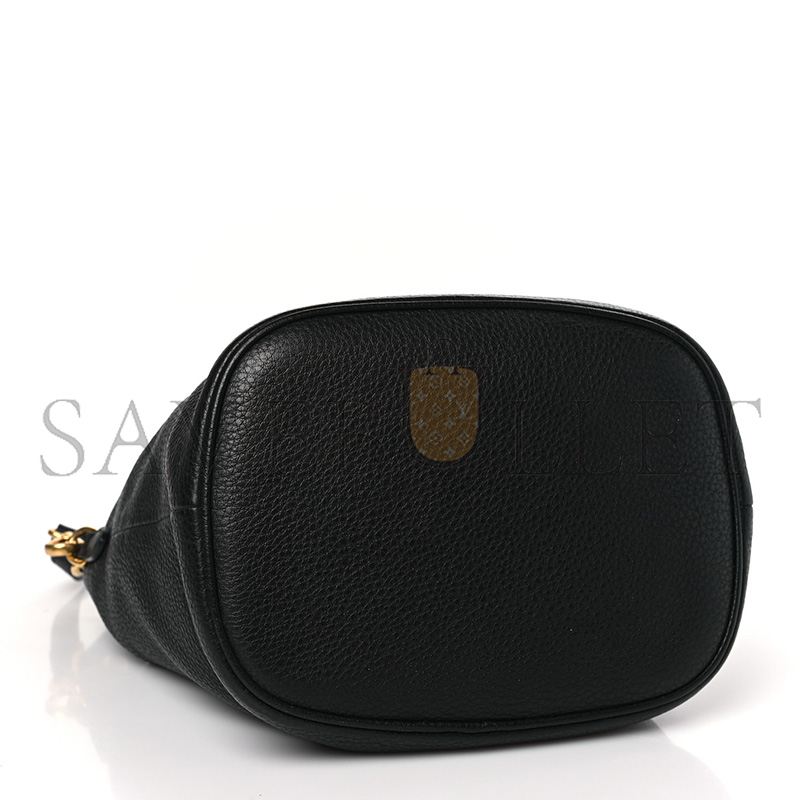 PRADA VITELLO DAINO BUCKET BAG BLACK 1BE018 (25*21*15cm)